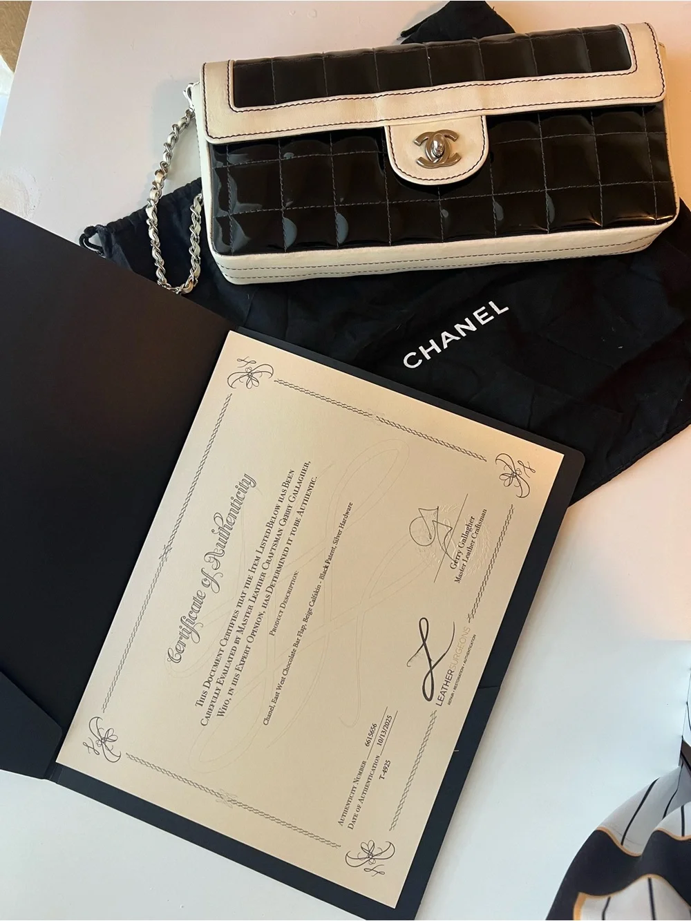 CHANEL east west chocolate bar bag